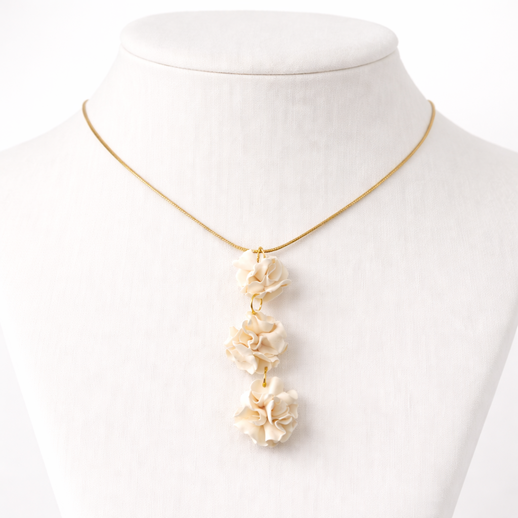 Clavel - colgante cascada blanco