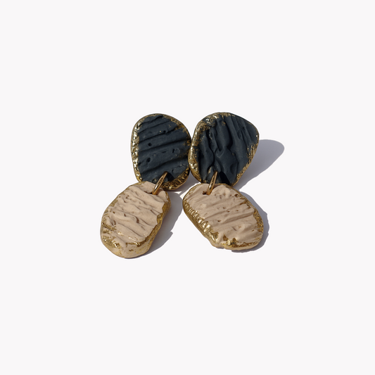 Lakshmi - dos piezas azul piedra y crema