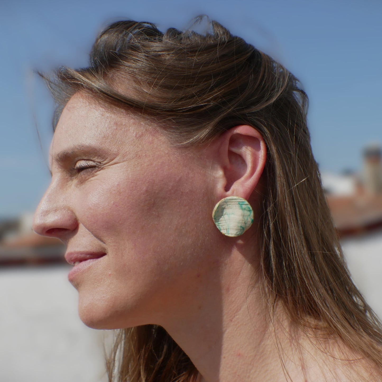 Sarasvati - crema y agua esmeralda