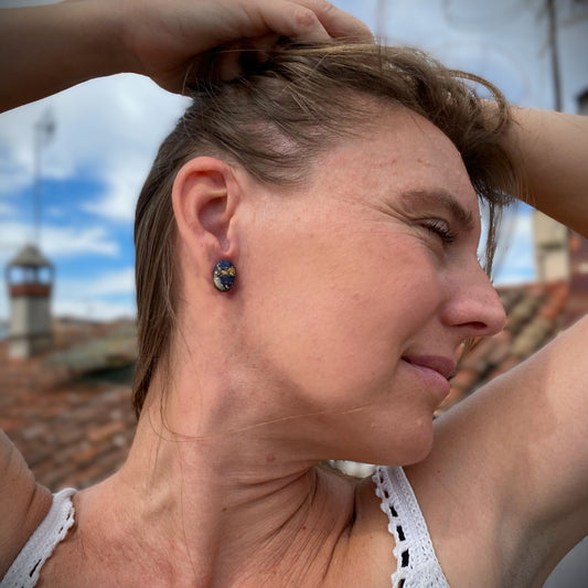 Aeracura - Azul marino con destellos Dorados