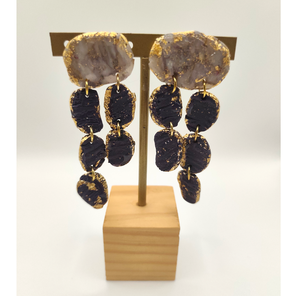 Lakshmi - grandes color gris y azul profundo