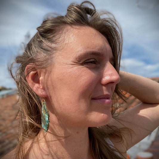 Minerva - turquesa con cierre en aro