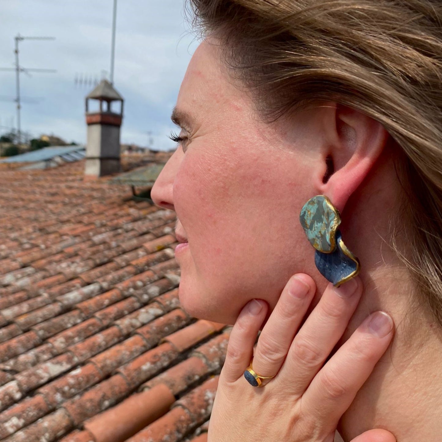 Ostara conjunto - Turquesa y azul marino