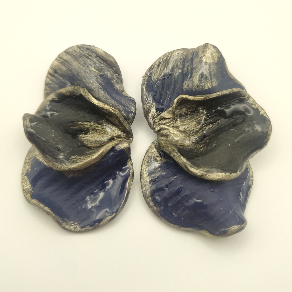 Shakti - Pendientes azul y plateado