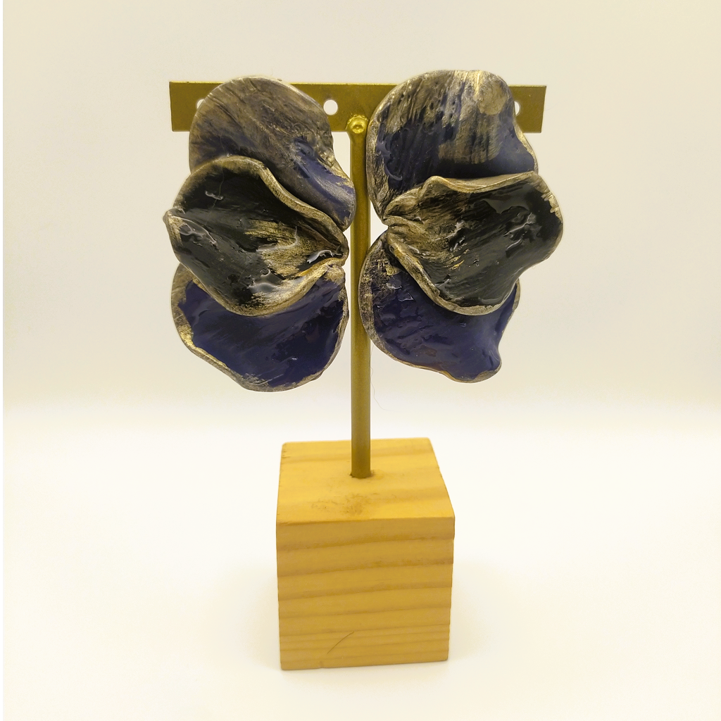 Shakti - Pendientes azul y plateado