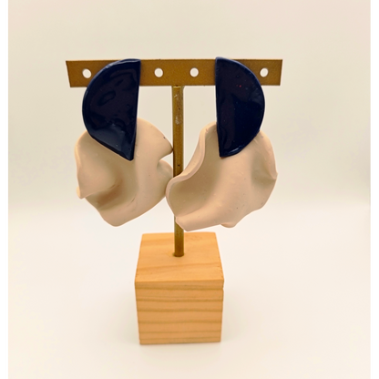 Isis - Pendientes azul y crema mate