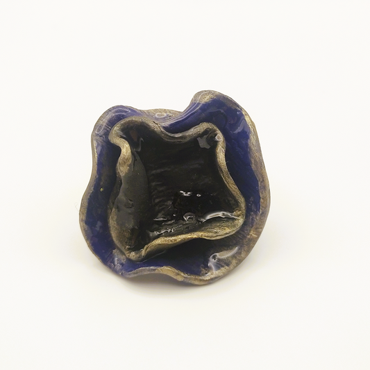 Shakti - anillo azul cobalto y petróleo