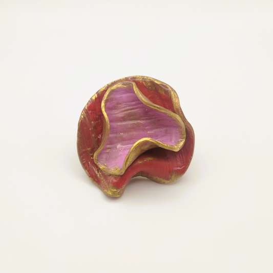 Shakti - Anillo rojo coral y rosa