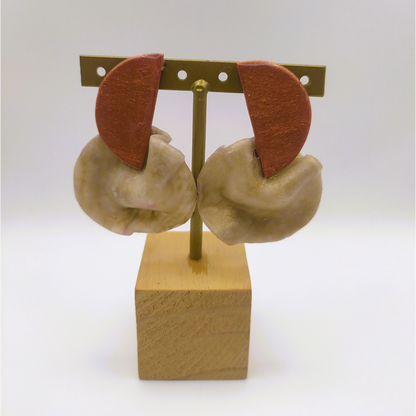 Isis - Pendientes naranja metalizad y translucida