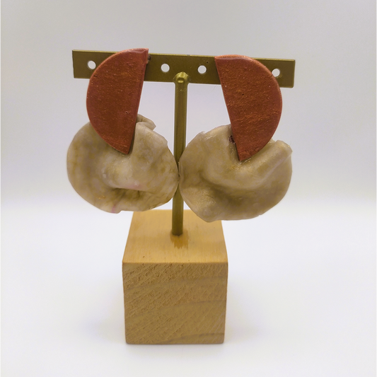 Isis - Pendientes naranja metalizad y translucida