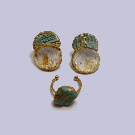 Venus - Pendientes y Anillo