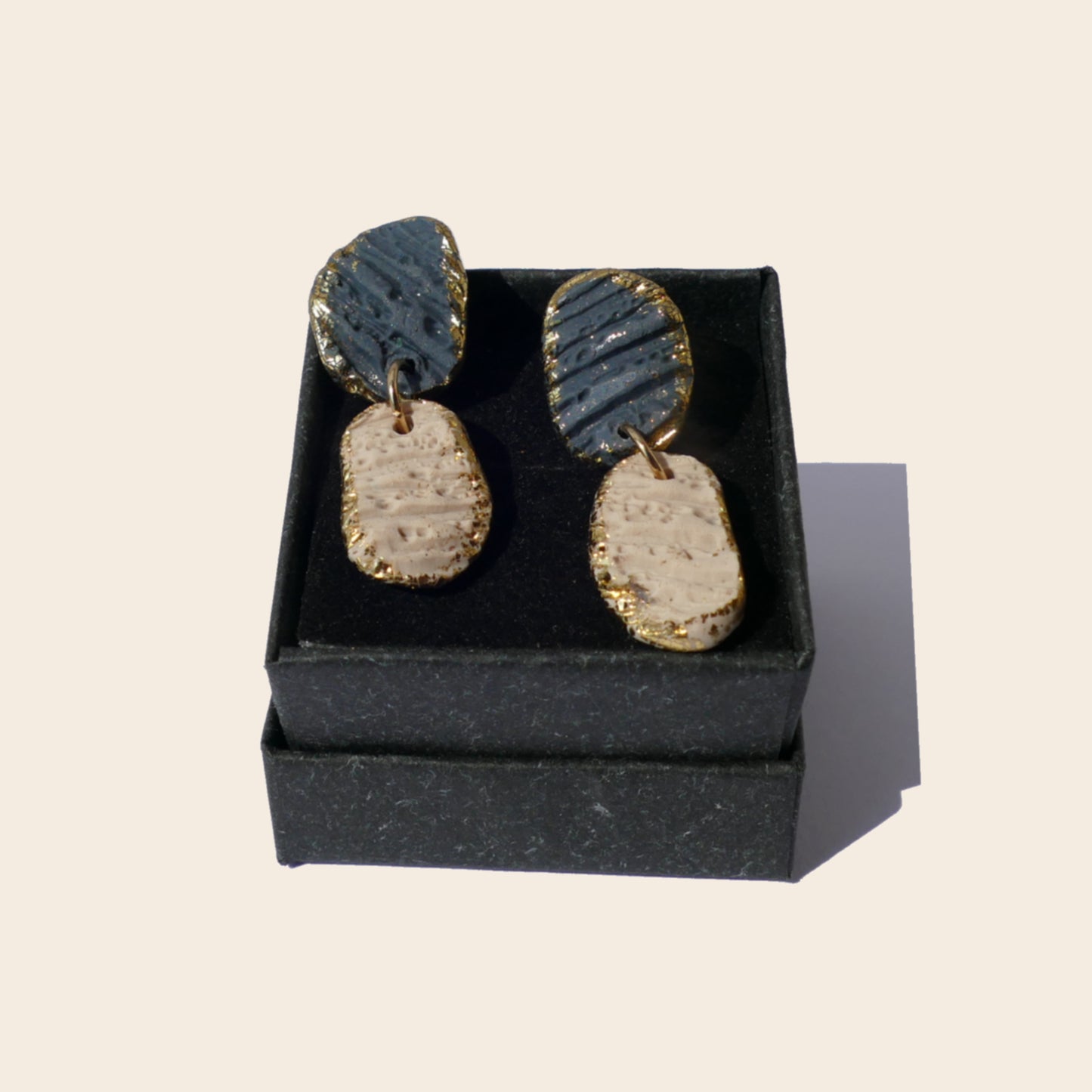 Lakshmi - dos piezas azul piedra y crema