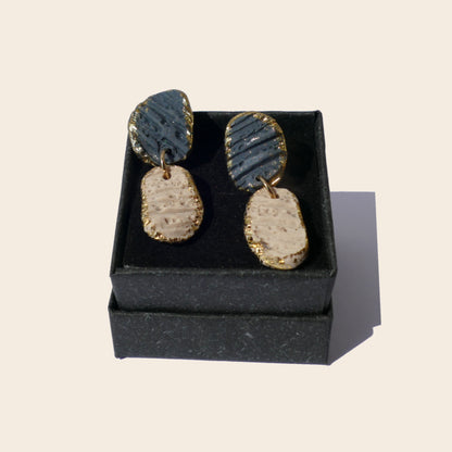 Lakshmi - dos piezas azul piedra y crema