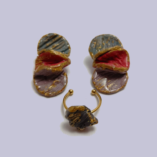 Venus - Pendientes y Anillo