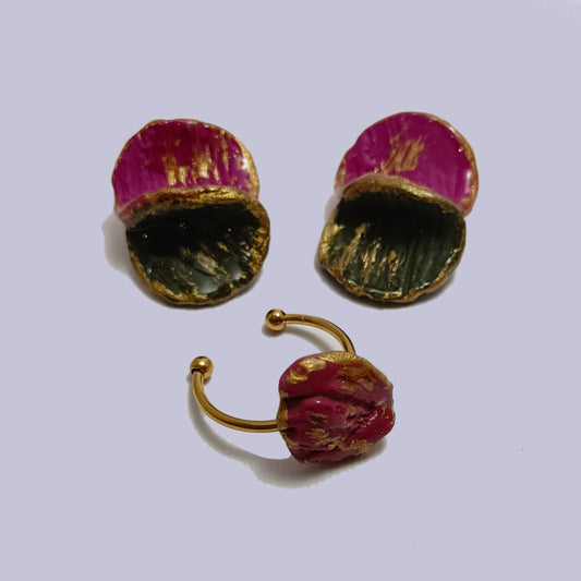 Venus - Pendientes y anillo