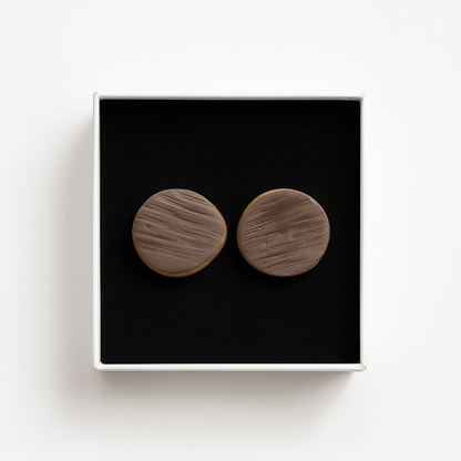 Sarasvati - Pendientes lavanda y dorado