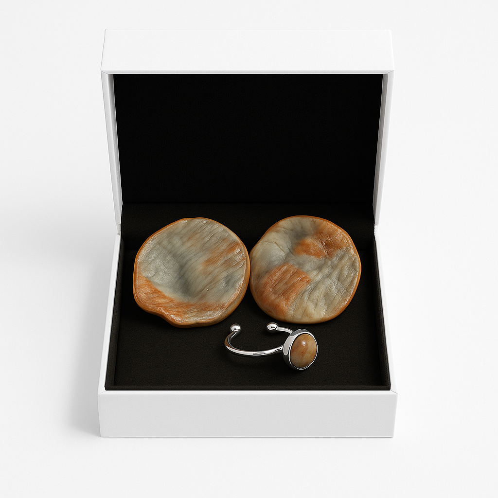 Sarasvati – Conjunto en tonos terracota y gris