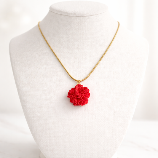 Clavel - colgante rojo