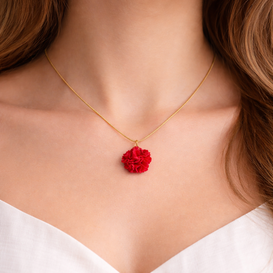 Clavel - colgante rojo