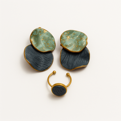 Ostara conjunto - Turquesa y azul marino