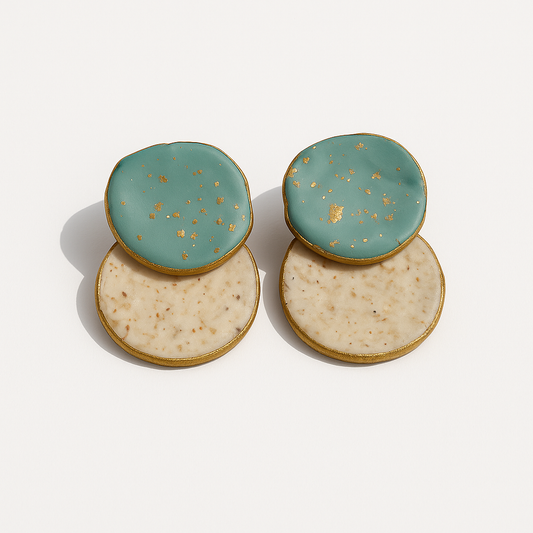 Ostara - turquesa, crema y dorado