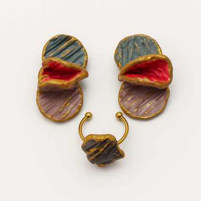 Venus - conjunto tonos piedra, coral y lavanda