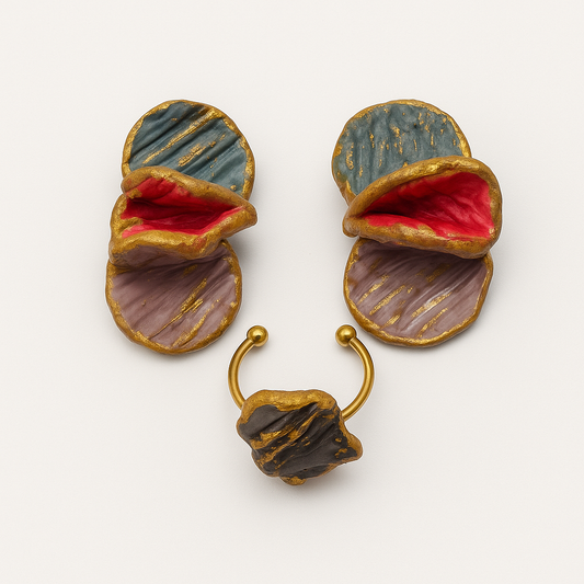 Venus - conjunto tonos piedra, coral y lavanda