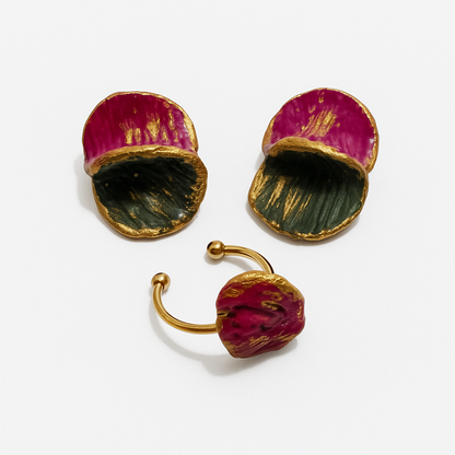 Venus - conjunto fucsia y verde profundo