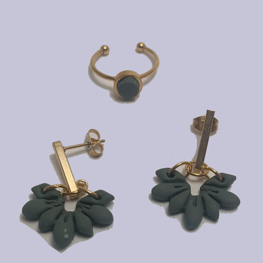 Doncella Mariposa - Pendientes y Anillo.