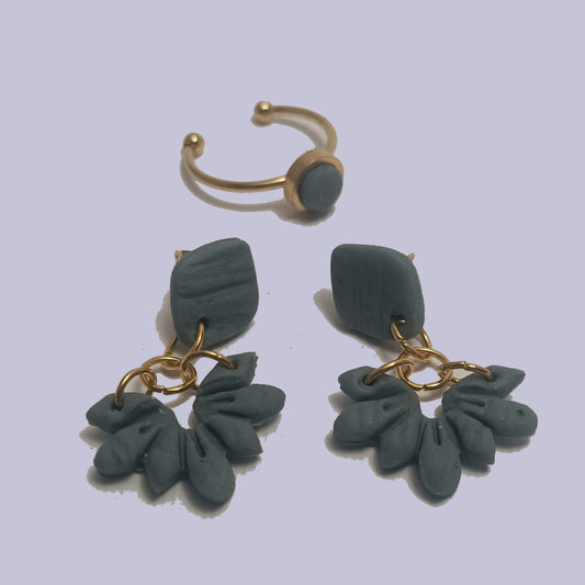 Doncella Mariposa - Pendientes y Anillo