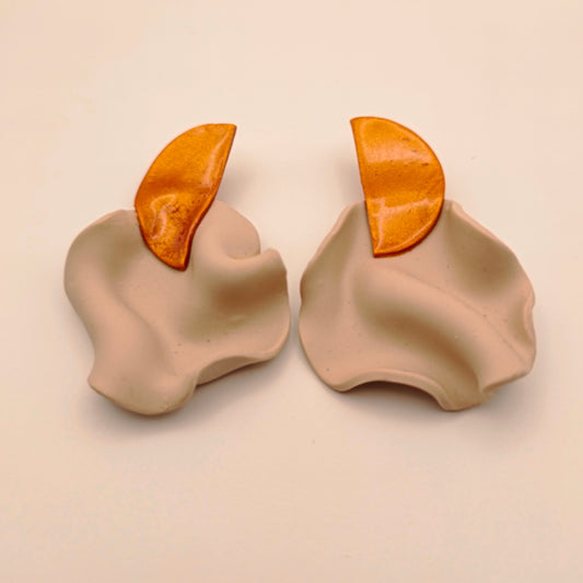 Isis - naranja metalizado y crema