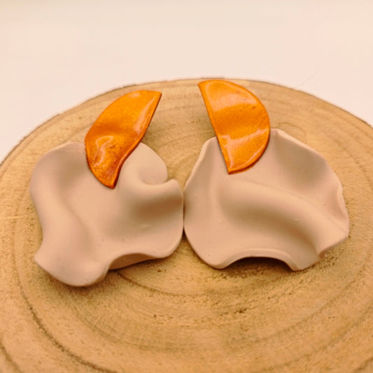 Isis - naranja metalizado y crema