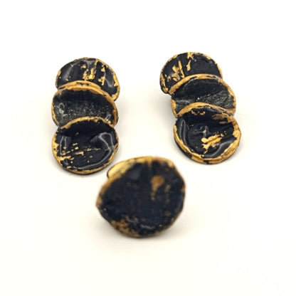 Venus - conjunto de 3 pétalos negro y dorado