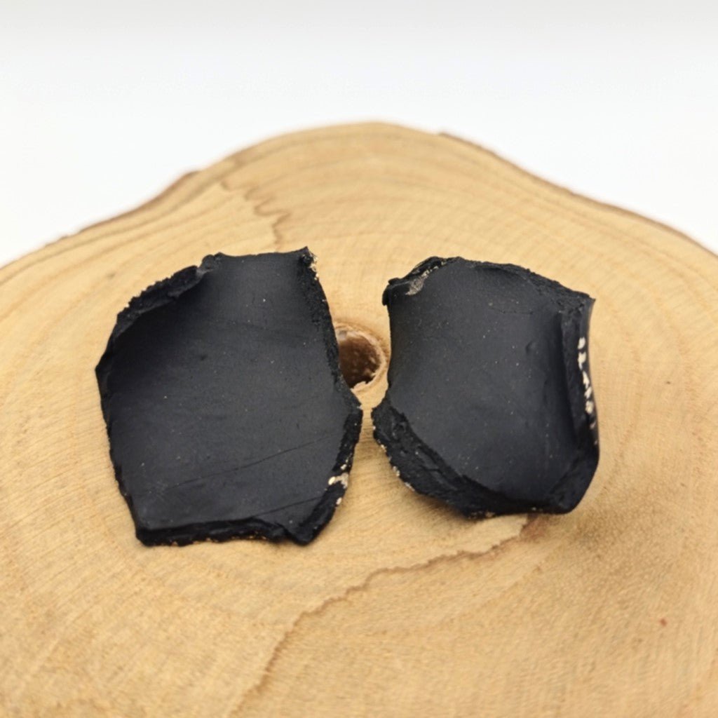 Mawu - pendientes negros dorado