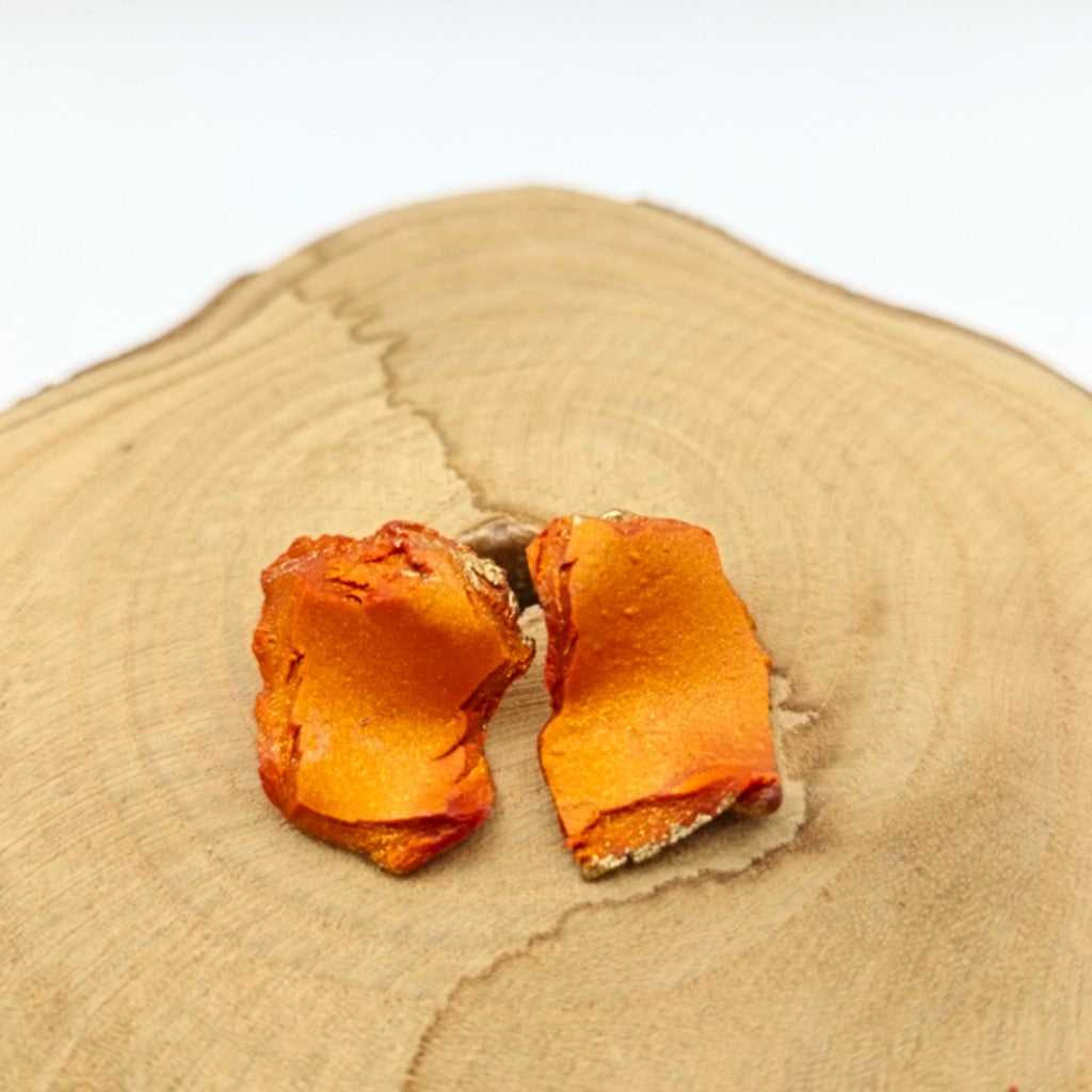 Mawu - Pendientes naranja metalizado