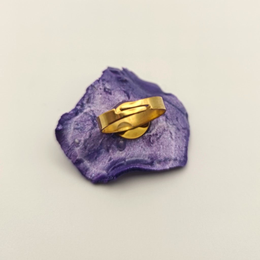 Mawu - anillo lila metalizado
