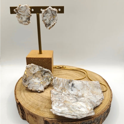 El regalo perfecto - conjunto marmolado y destellos dorados