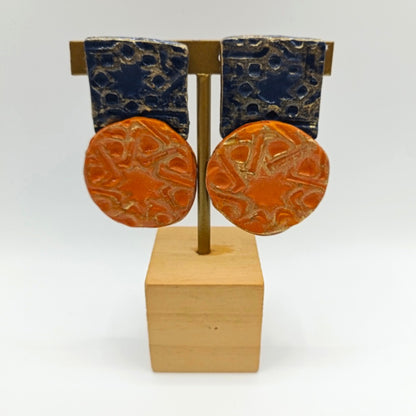 Alhambra - Azulejo Combinado · Azul Profundo &  Naranja