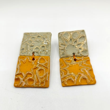 Alhambra - Doble Azulejo · Verde Empolvado & Naranja