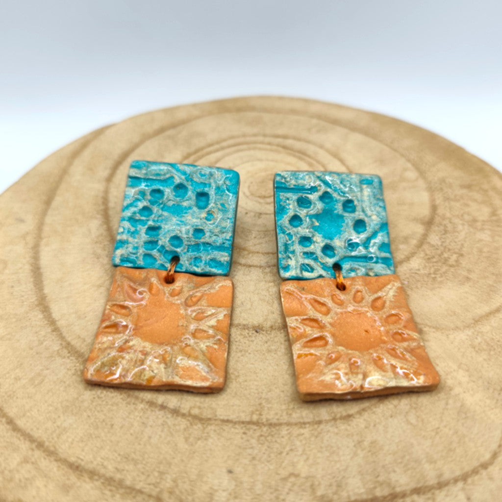 Alhambra - Doble Azulejo · Turquesa & Naranja