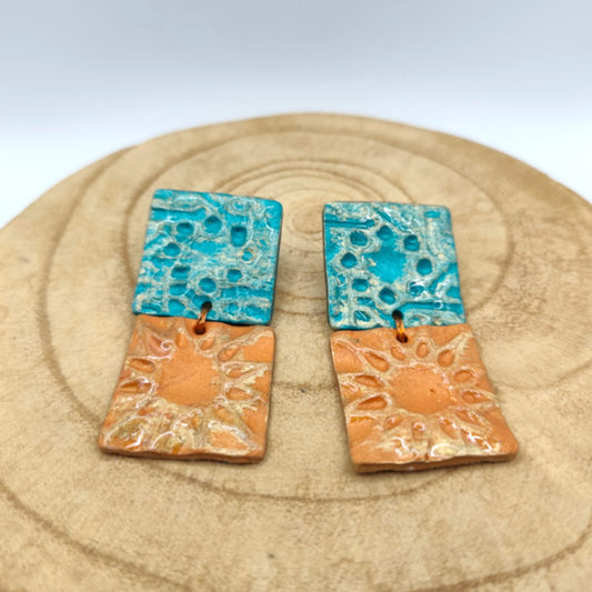 Alhambra - Doble Azulejo · Turquesa & Naranja