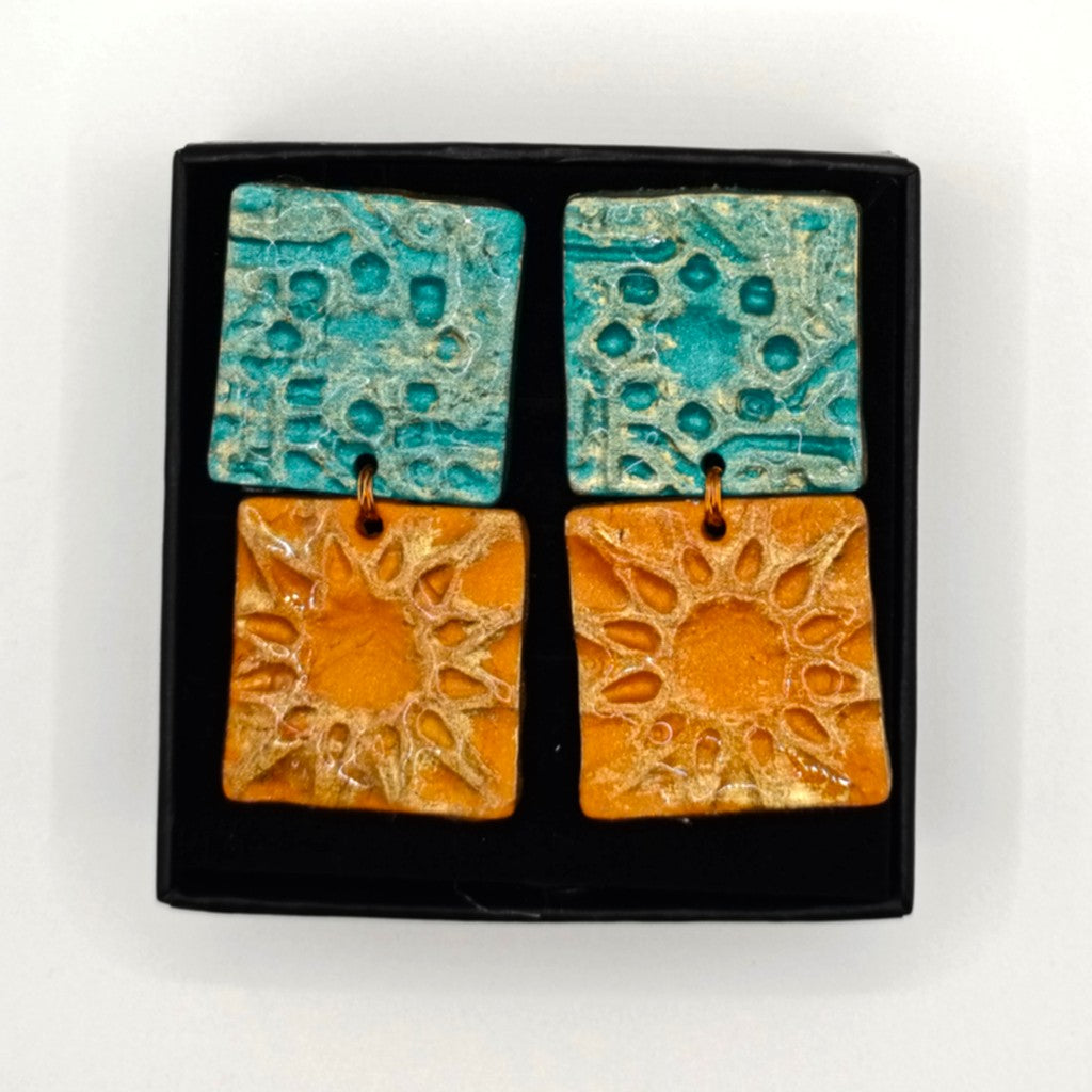 Alhambra - Doble Azulejo · Turquesa & Naranja