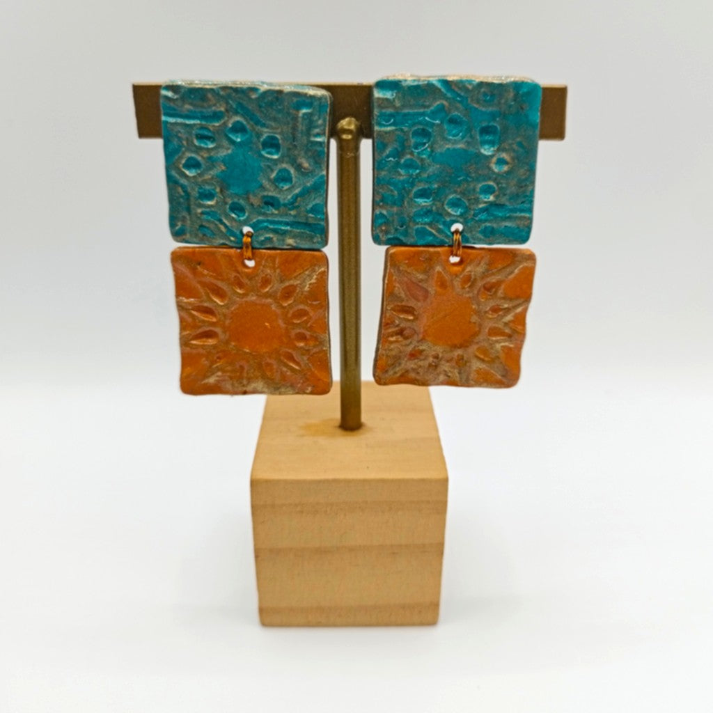 Alhambra - Doble Azulejo · Turquesa & Naranja