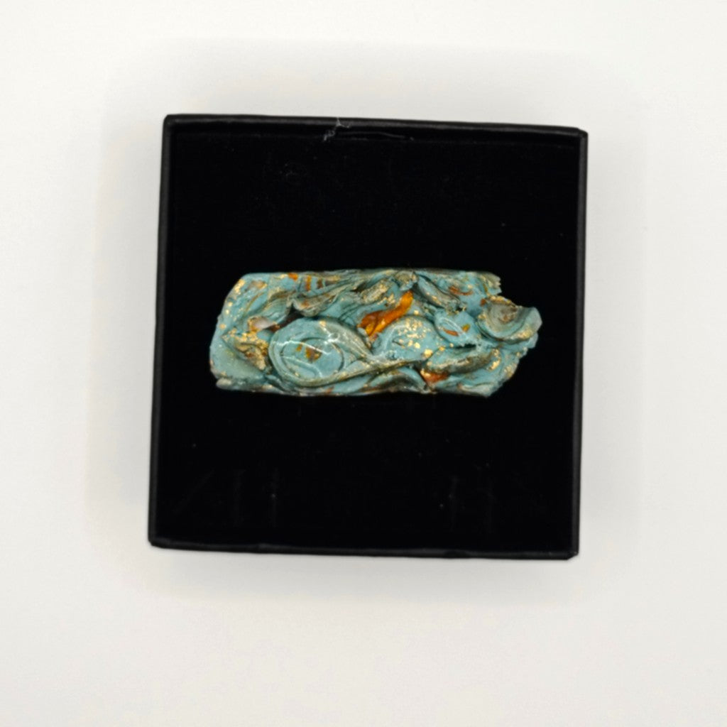 Anillo - fragmentos turquesas