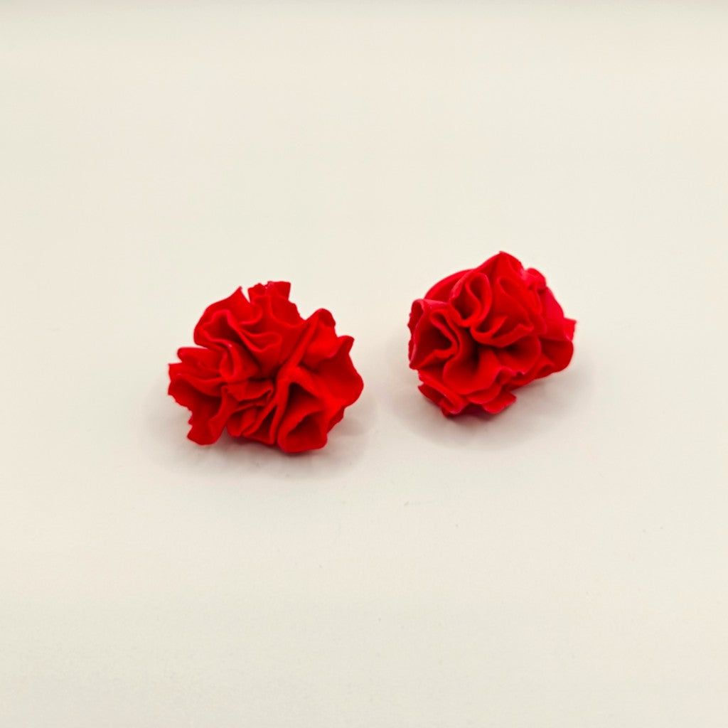 Clavel - Pendientes clavel blanco o rojo