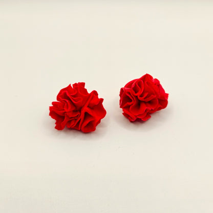 Clavel - Pendientes clavel blanco o rojo