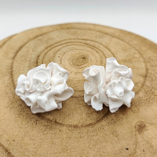 Clavel - Pendientes clavel blanco