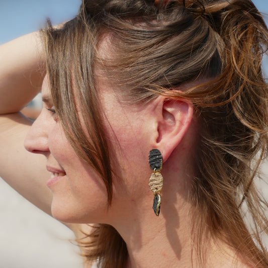 Lakshmi - Pendientes de tres piezas.