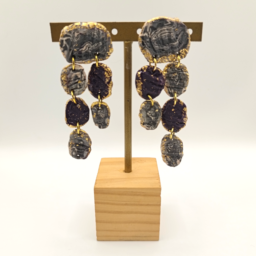 Lakshmi - grandes gris piedra y púrpura