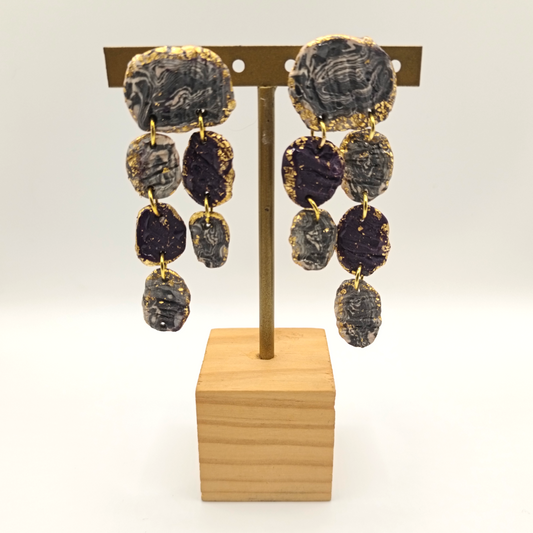 Lakshmi - grandes gris piedra y púrpura